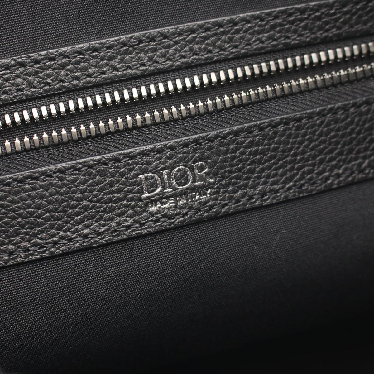 Dior Shoulder Bag Slider with Zip Hobo Large Black Canvas Leather — view 4