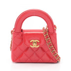 Chanel Shoulder Bag Quilted Mini Shopping 2-Way Pink