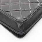 Chanel Shoulder Bag Quilted Black Calf Chain Wallet — view 6