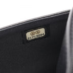 Chanel Shoulder Bag Quilted Black Calf Chain Wallet — view 5