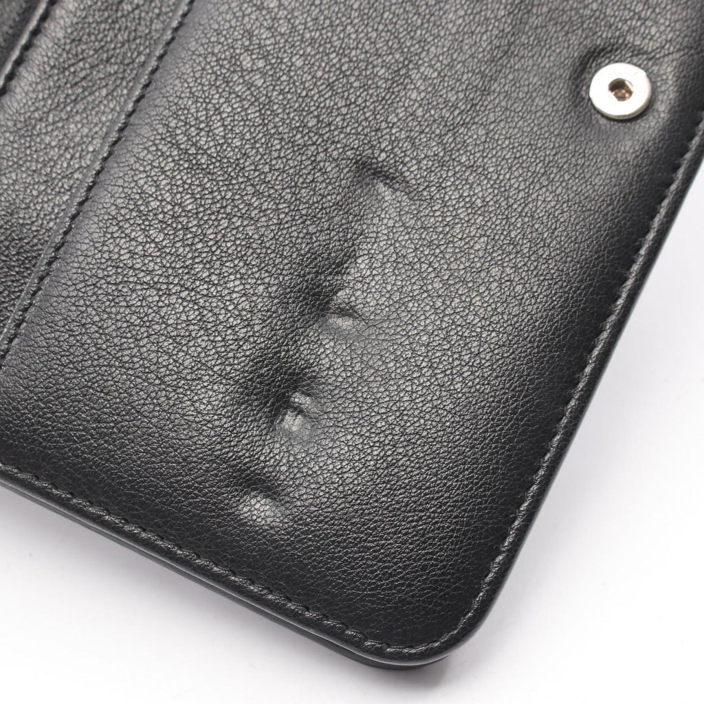Chanel Shoulder Bag Quilted Black Calf Chain Wallet — view 8