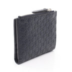 Gucci Bifold Wallet Micro Guccissima Navy Leather Compact — view 2
