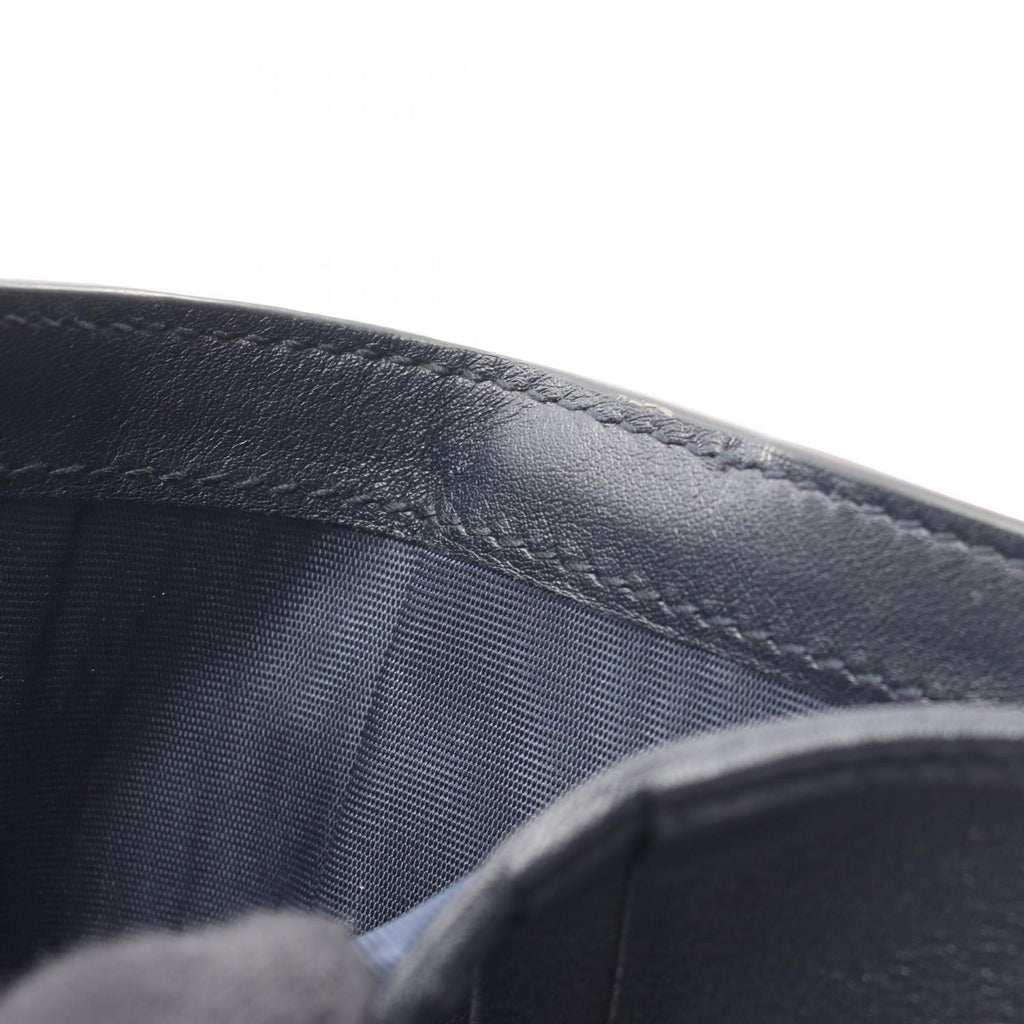 Gucci Bifold Wallet Micro Guccissima Navy Leather Compact — view 7
