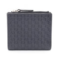 Gucci Bifold Wallet Micro Guccissima Navy Leather Compact