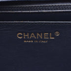 Chanel Shoulder Bag Quilted Single Flap Navy Caviar Leather Chain — view 4