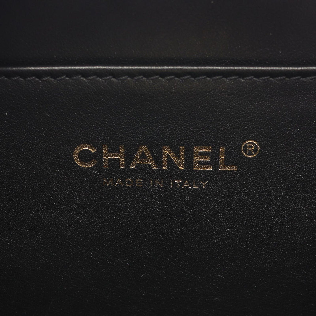 Chanel Shoulder Bag Quilted Vanity 2-Way Black Caviar Leather Small Chain — view 4