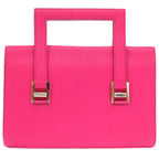 Hermes 365 Chevre Rose Shocking Silver Handbag — view 2