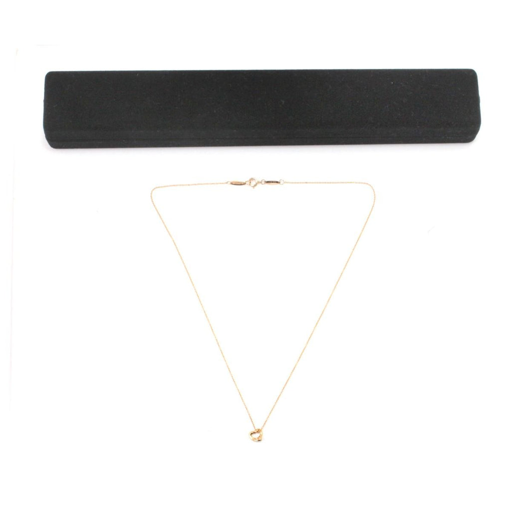 Tiffany & Co Necklace 18k Elsa Peretti Open Heart Pendant External Case — view 2