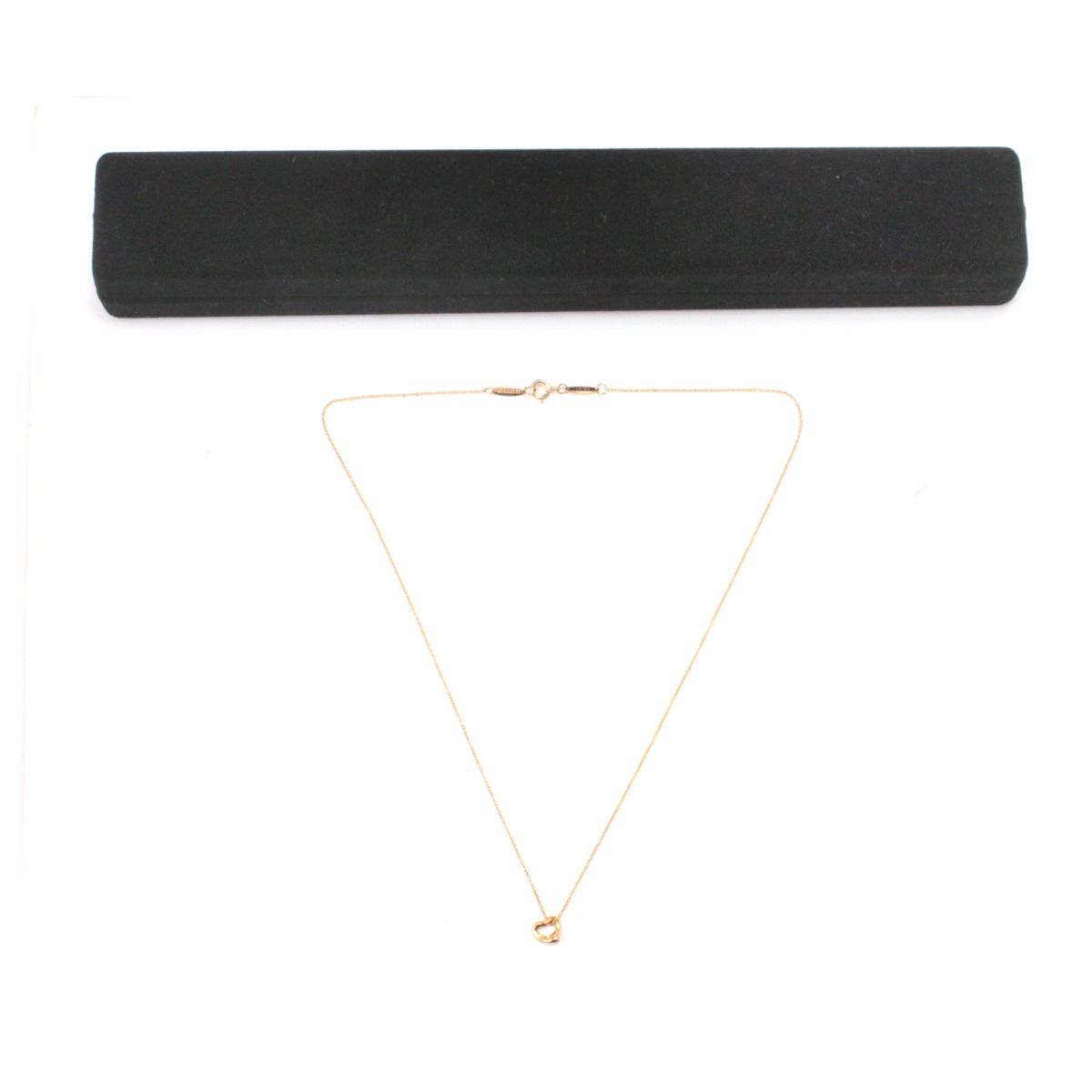 Tiffany & Co Necklace 18k Elsa Peretti Open Heart Pendant External Case — view 2