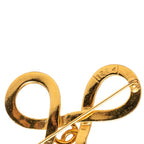 Chanel CC Logo Infinity Cross Brooch Gold Plated — view 4