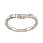 Tiffany & Co Curved Band Ring Diamond Pt Platinum — view 2