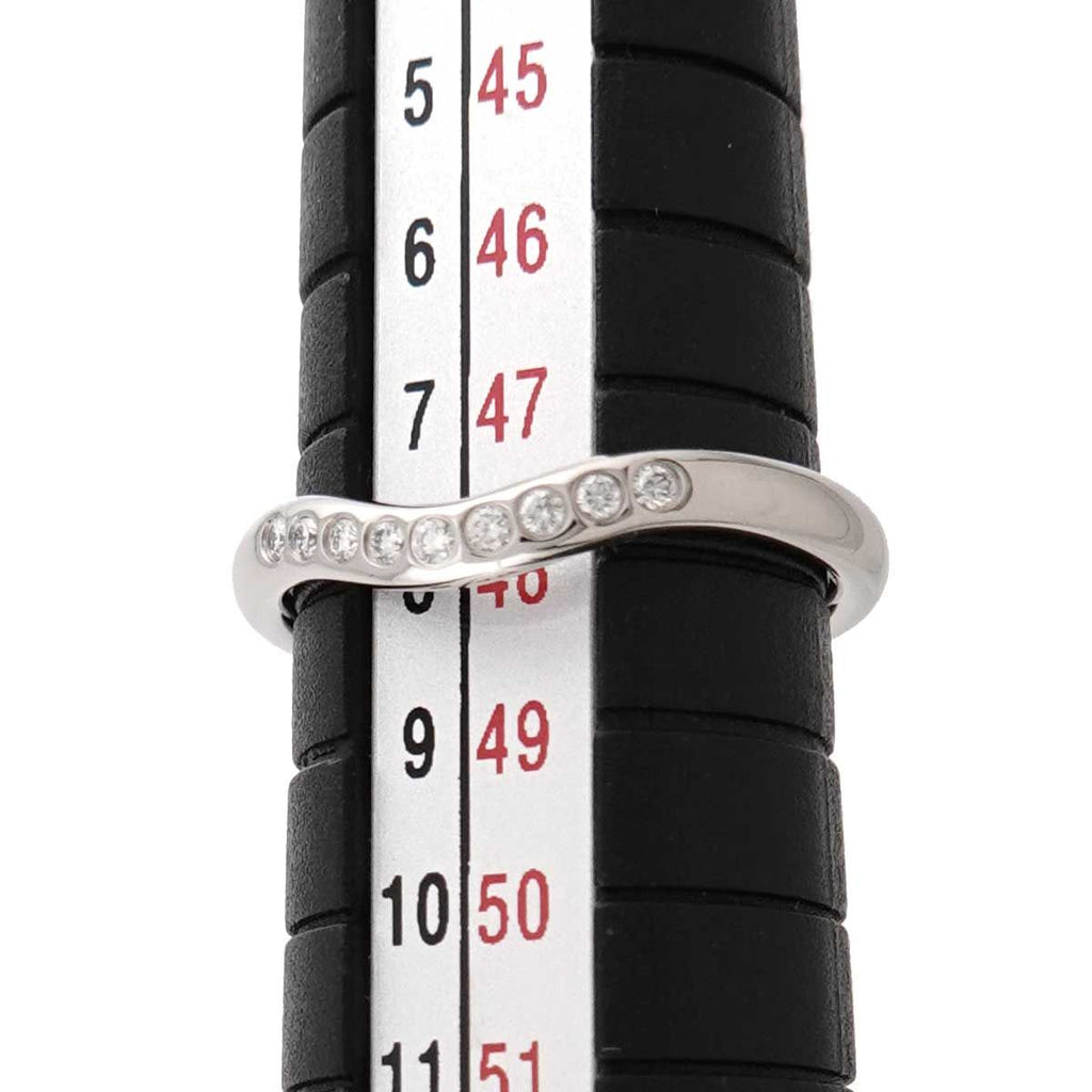 Tiffany & Co Curved Band Ring Diamond Pt Platinum — view 6