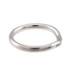 Tiffany & Co Curved Band Ring Diamond Pt Platinum — view 4