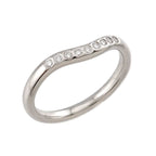 Tiffany & Co Curved Band Ring Diamond Pt Platinum — view 5