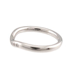 Tiffany & Co Curved Band Ring Diamond Pt Platinum — view 3