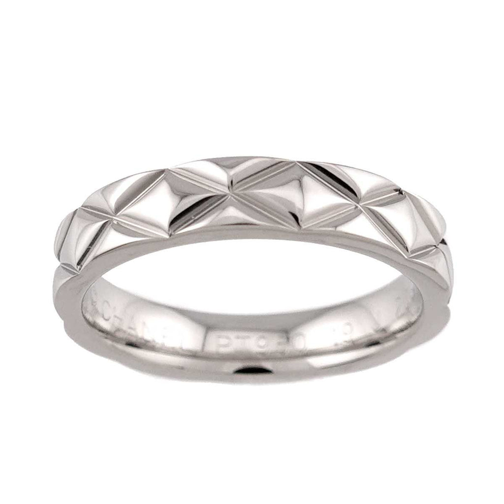 Chanel Quilted 48 Ring Pt Platinum — view 2