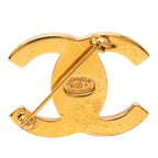Chanel CC Logo Turnlock Brooch Vintage Gold Plated — view 2