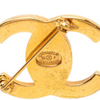Chanel CC Logo Turnlock Brooch Vintage Gold Plated — view 3