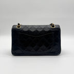 Chanel Large Shoulder Bag Quilted CC Logo Turnlock Gold Leather Black Chain — view 2