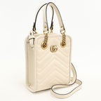 Gucci 2-Way GG Marmont Handbag Leather