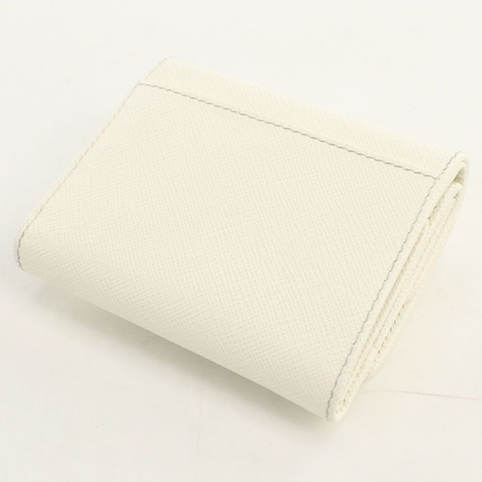 Prada Saffiano Triangle Wallet Qhh Trifold Leather — view 2