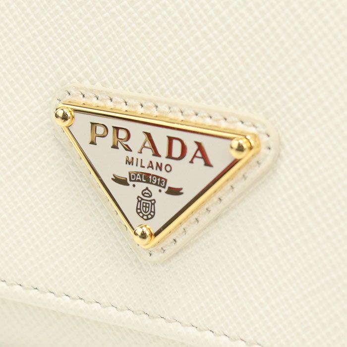 Prada Saffiano Triangle Wallet Qhh Trifold Leather — view 5