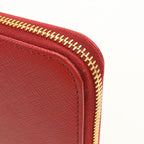 Prada Zip Around Wallet Saffiano Triangle Leather — view 6