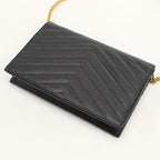 Saint Laurent Cassandra Chain Wallet Leather — view 2