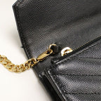 Saint Laurent Cassandra Chain Wallet Leather — view 7