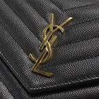Saint Laurent Cassandra Chain Wallet Leather — view 4