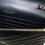 Saint Laurent Cassandra Chain Wallet Leather — view 6