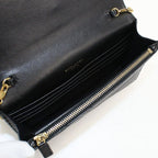 Saint Laurent Cassandra Chain Wallet Leather — view 3