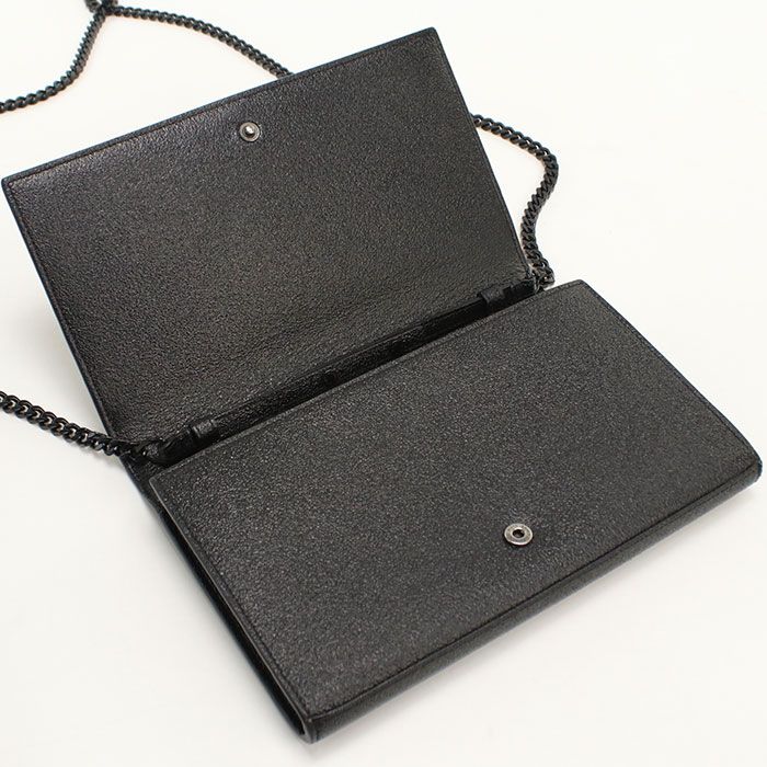 Saint Laurent YSL Monogram Chain Wallet Leather — view 7