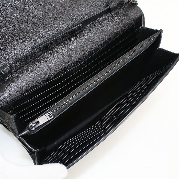Saint Laurent YSL Monogram Chain Wallet Leather — view 3