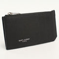 Saint Laurent Fragment Zip Pouch Coin Case Leather