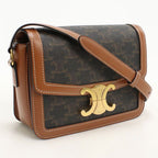 Celine Triomphe Teen Crossbody Shoulder Bag Canvas Calf