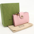 Gucci Bamboo Compact Wallet Double Bifold Leather