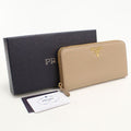 Prada Zip Around Wallet Leather