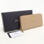 Prada Zip Around Wallet Leather
