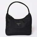 Prada Hobo Handbag Nylon Black