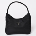Prada Hobo Handbag Nylon Black