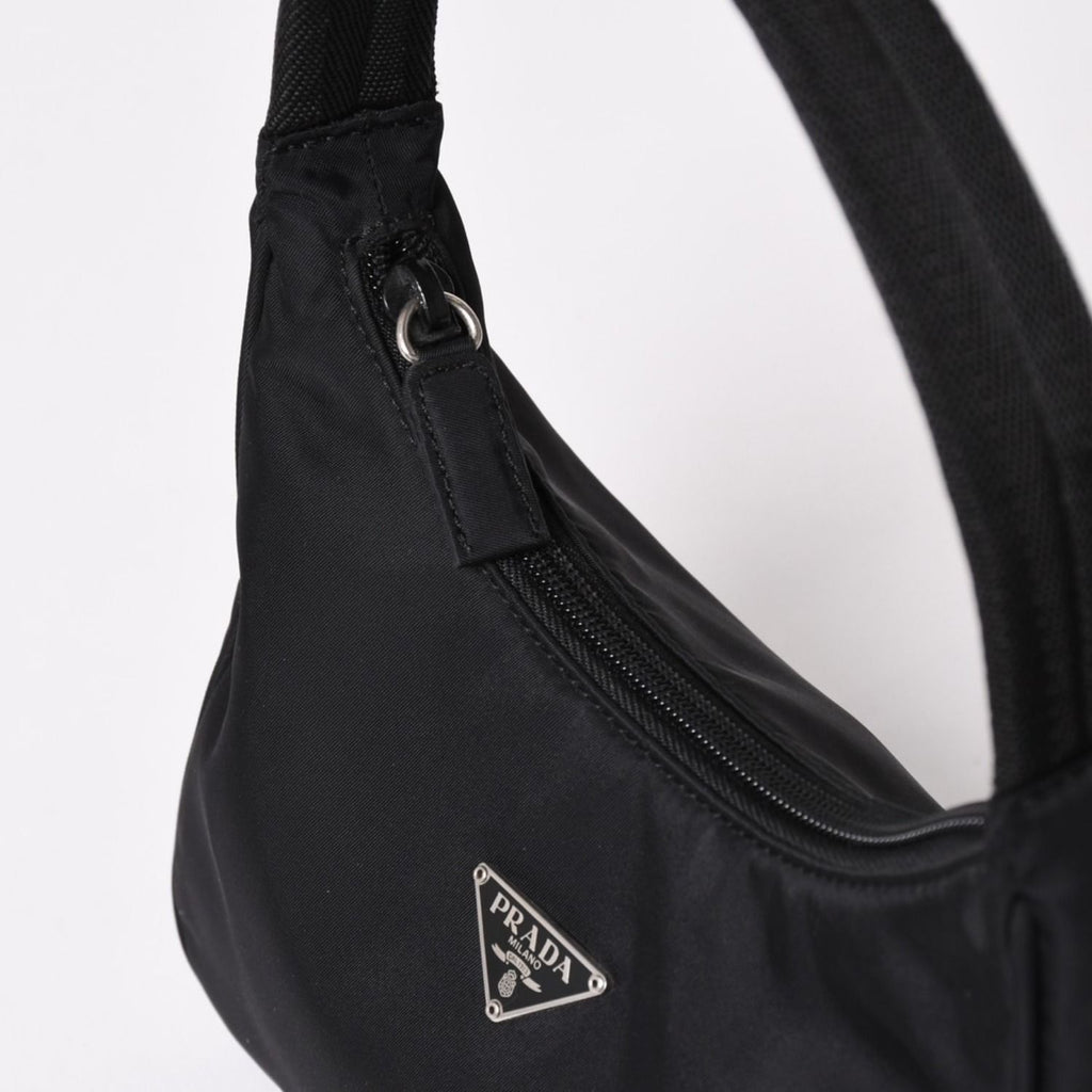 Prada Hobo Handbag Nylon Black — view 6