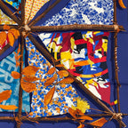 Hermes Carre 90 Chic Robinson le Scarf Silk Blue — view 5