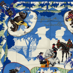 Hermes Scarf Carre 90 Feria de Sevilla Holidays in Seville Silk 100% Blue — view 5