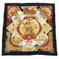 Hermes Scarf Carre 90 Pau Dela Des Cinq Mers Across the Five Seas Silk Black