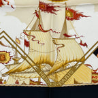 Hermes Scarf Carre 90 Pau Dela Des Cinq Mers Across the Five Seas Silk Black — view 6
