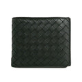 Bottega Veneta Intrecciato Piccolo Bifold Wallet Calf Leather Black Billfold