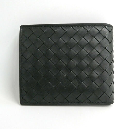 Bottega Veneta Intrecciato Piccolo Bifold Wallet Calf Leather Black Billfold — view 2