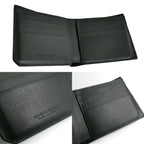 Bottega Veneta Intrecciato Piccolo Bifold Wallet Calf Leather Black Billfold — view 3