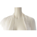 Gucci Silk GG Logo Shawl Bolero Top White Scarf — view 5